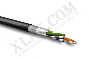 STP 5e LVP 4*2*0.5 PUR 聚氨酯护套屏蔽型超五类网络电缆